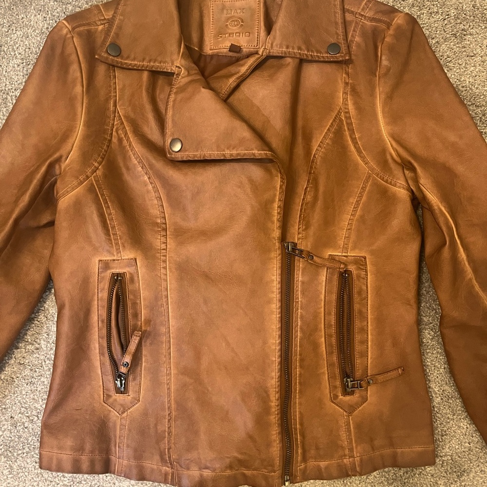 NWOT Brown Leather Jacket